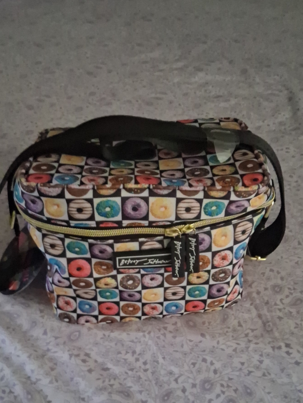 Betsey Johnson Multi-Color Donut Print Insulated lunch Tote